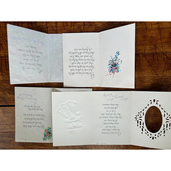 Lot of 4 'New Baby' Christening Greeting Cards, Vintage Greeting Cards - Picture 7 of 7